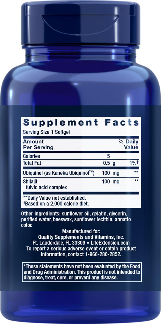 Shilajit-enhanced CoQ10 for improved cellular energy