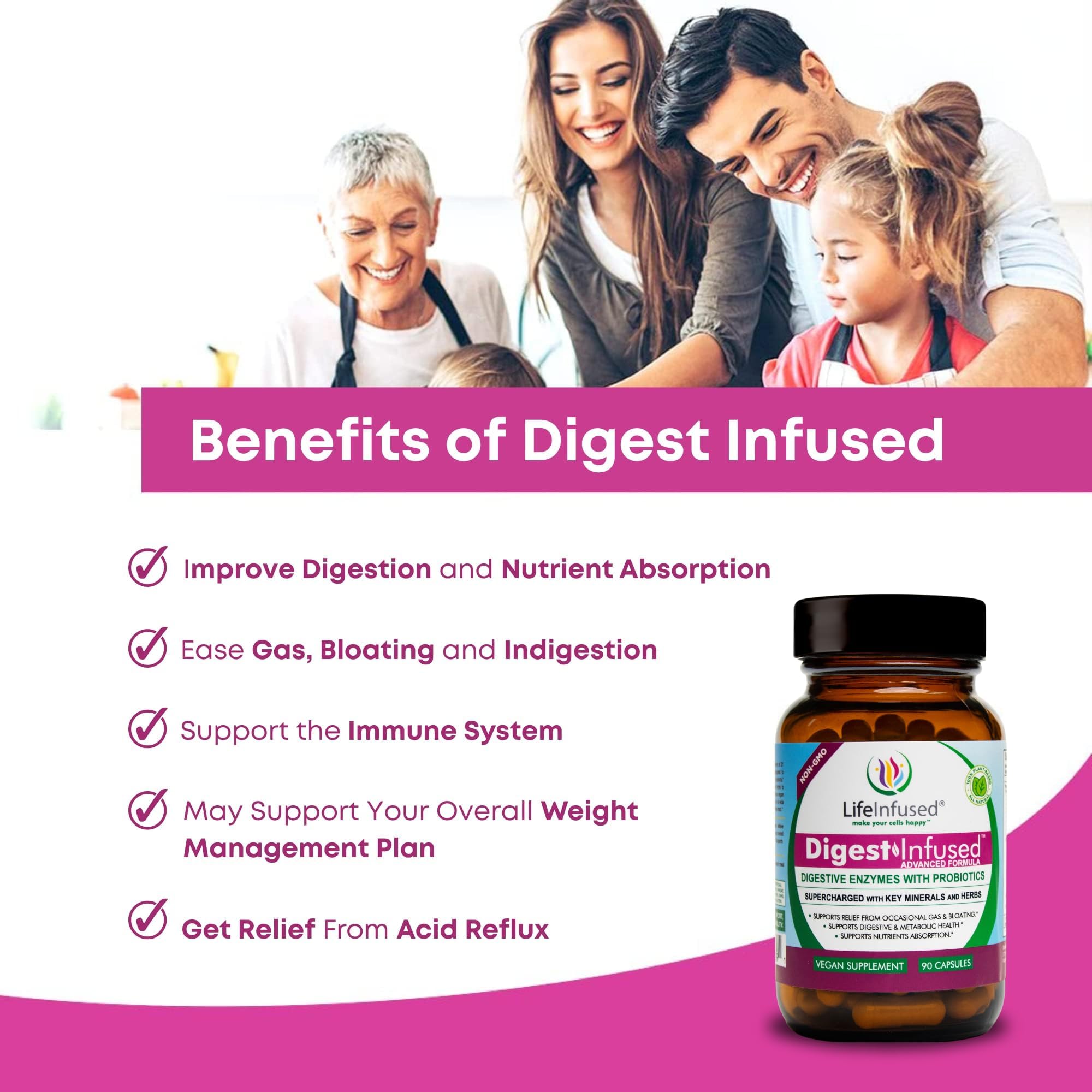 Life Infused capsules close-up for gentle, meals-based gut relief.