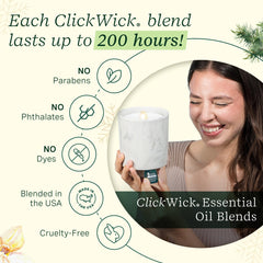 Lifelines flameless candle diffuser displays a flickering flame for authentic mood lighting.