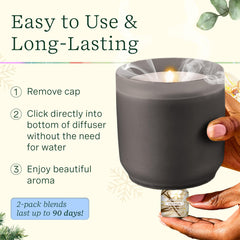 Lifelines swappable ClickWick bottle supports changing scents for varied moods.