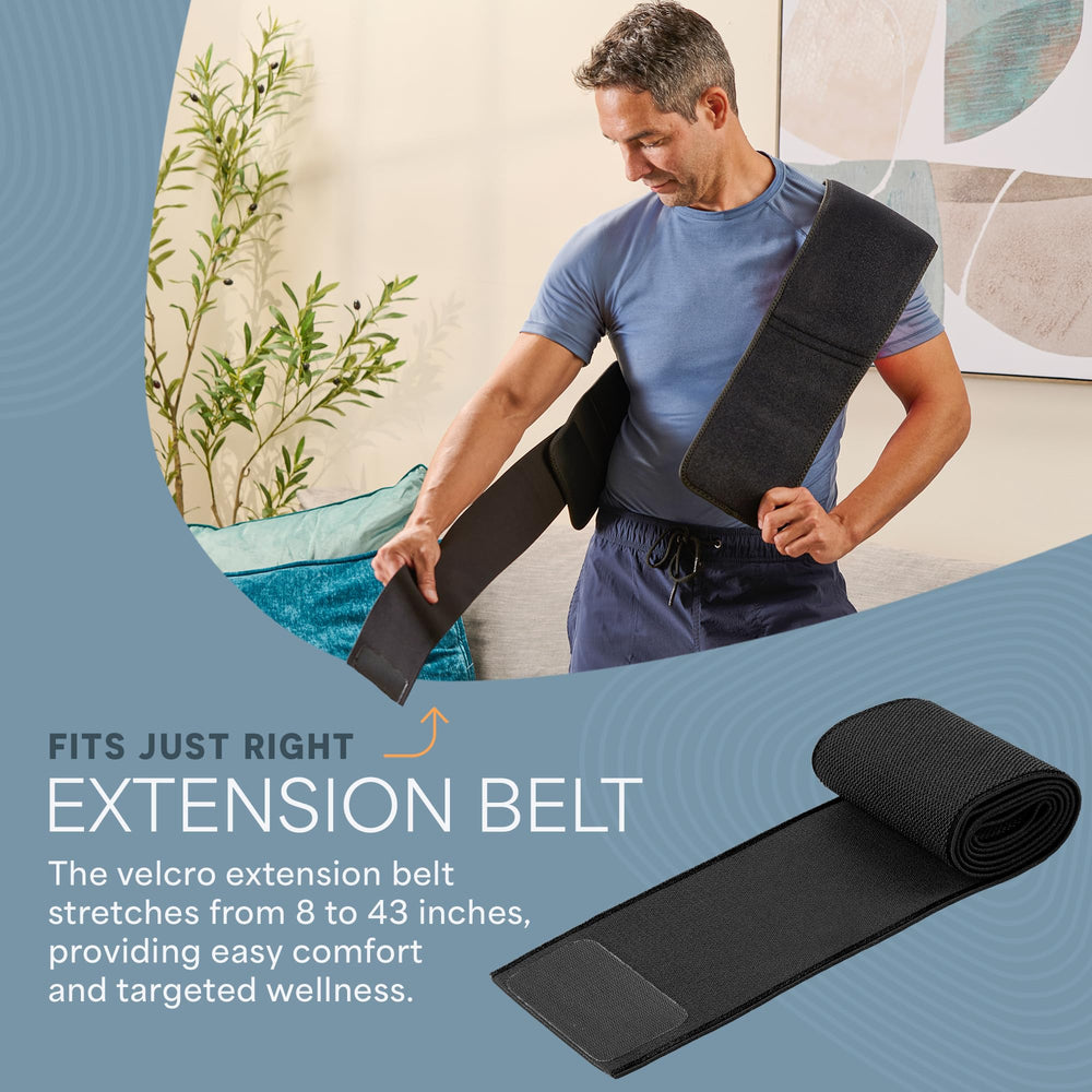 LifePro Allevared Belt remote control for easy session adjustments.