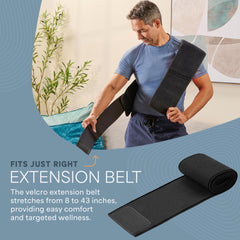 LifePro Allevared Belt remote control for easy session adjustments.