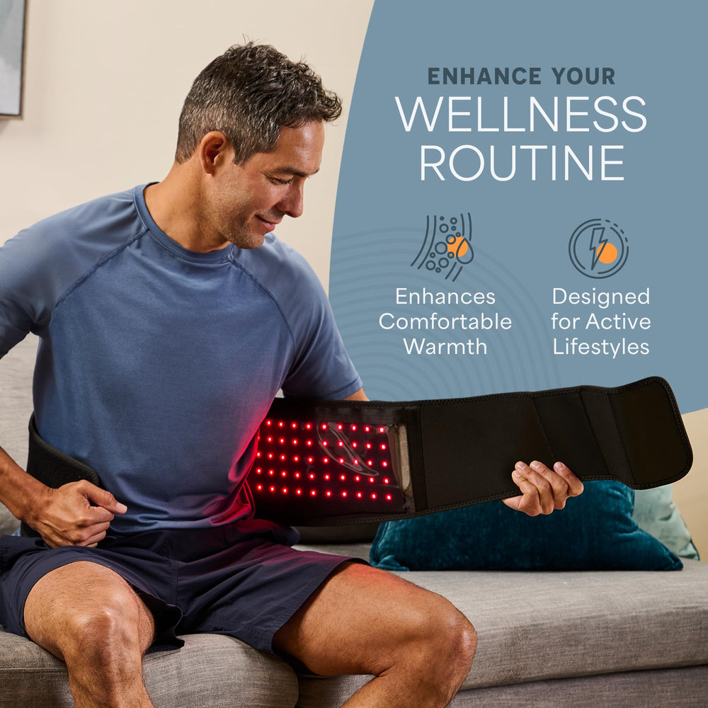 LifePro Allevared Belt shoulder area ready for portable sessions