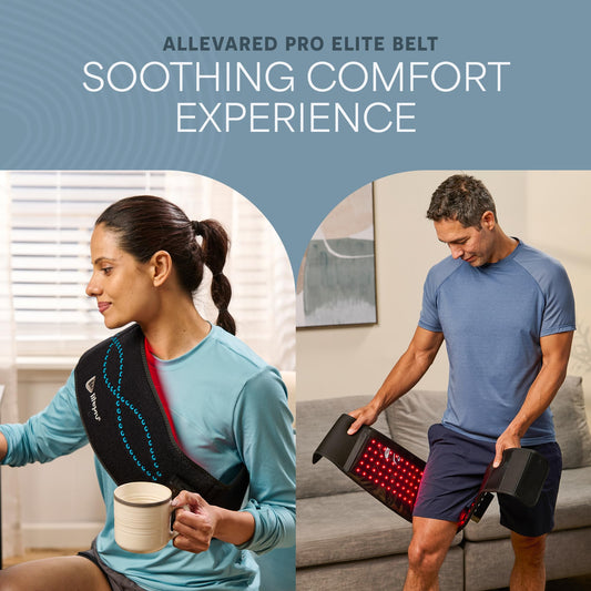 LifePro Allevared Belt upper back wrap providing targeted warmth