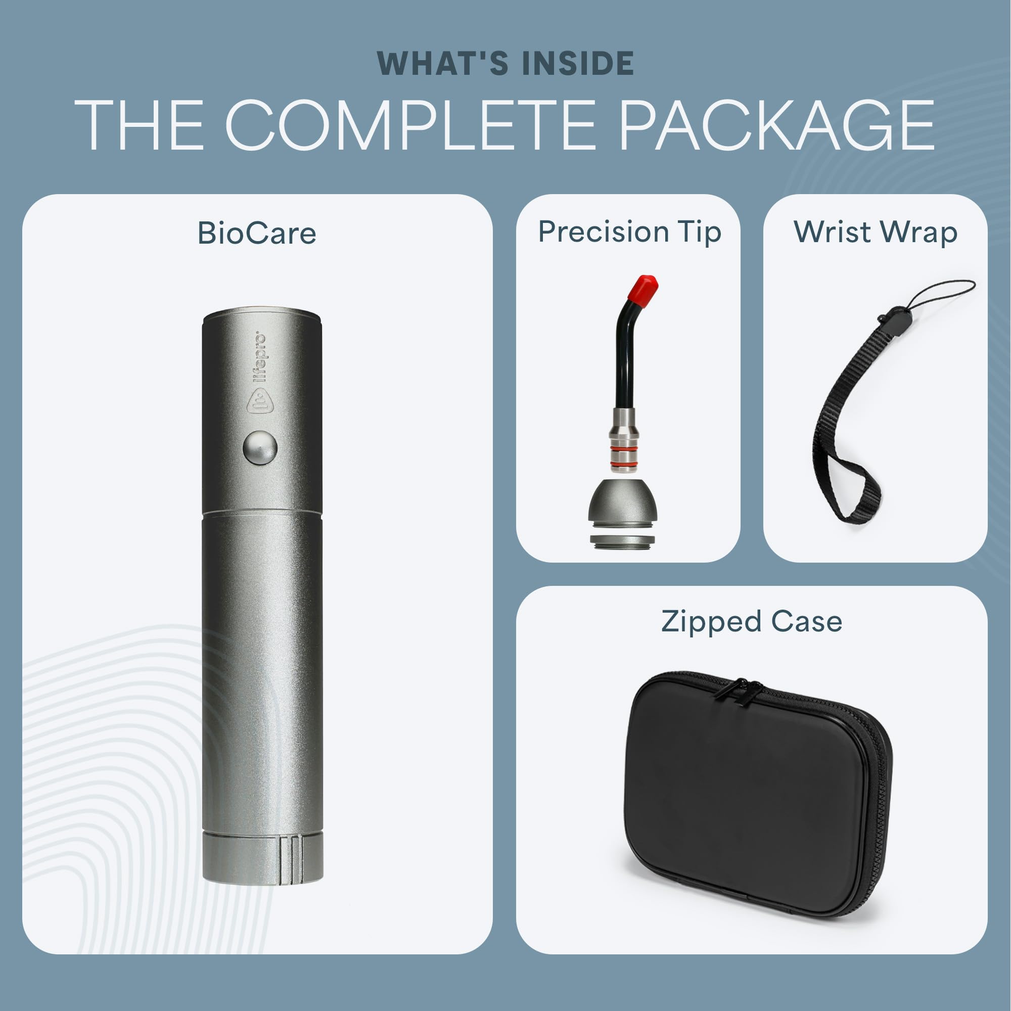 LifePro compact, travel-friendly red light wand ready to use