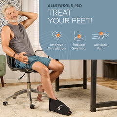 LifePro foot therapy wrap on foot for convenient at-home relief.