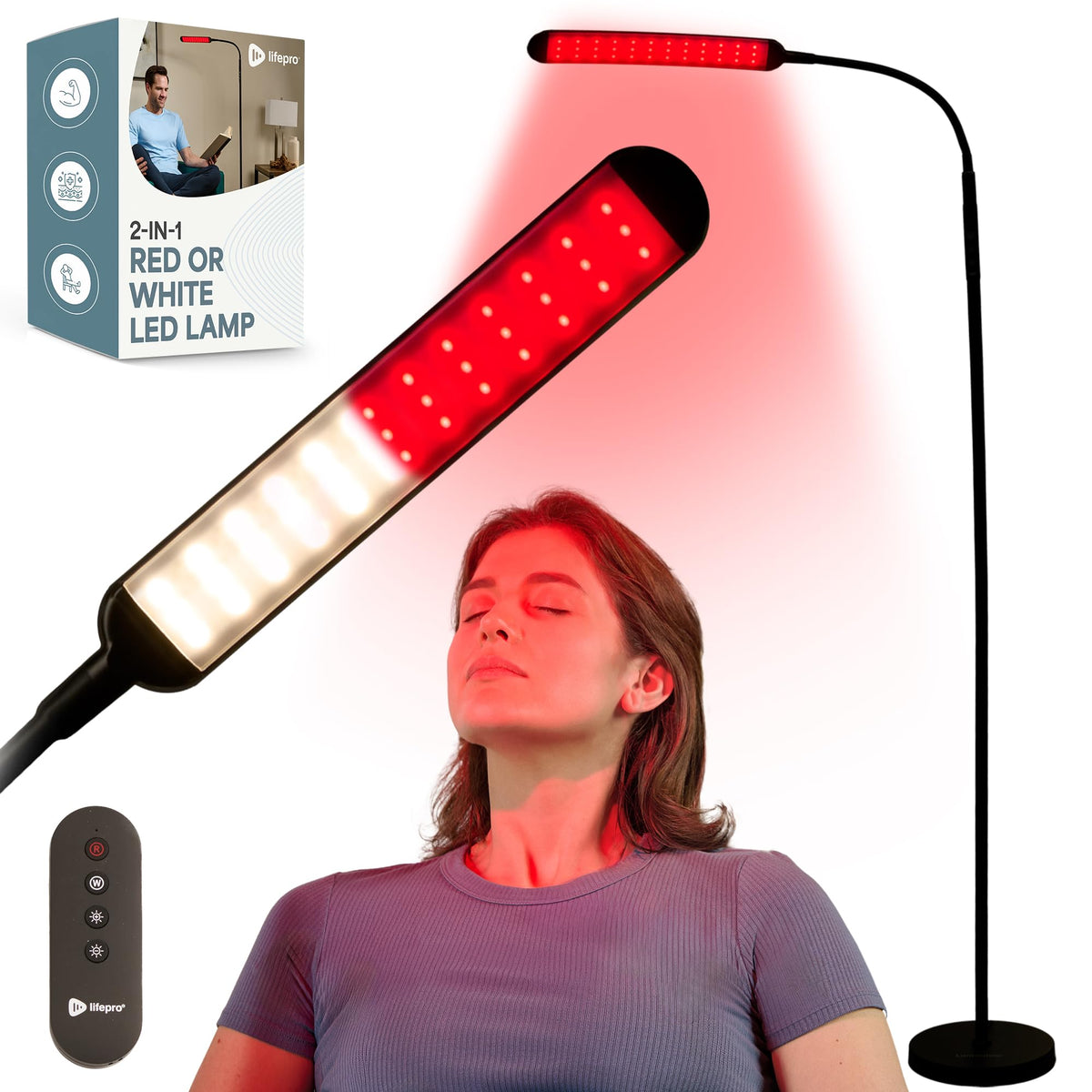 LifePro Lumaglow red light therapy lamp for full body wellness and skin support