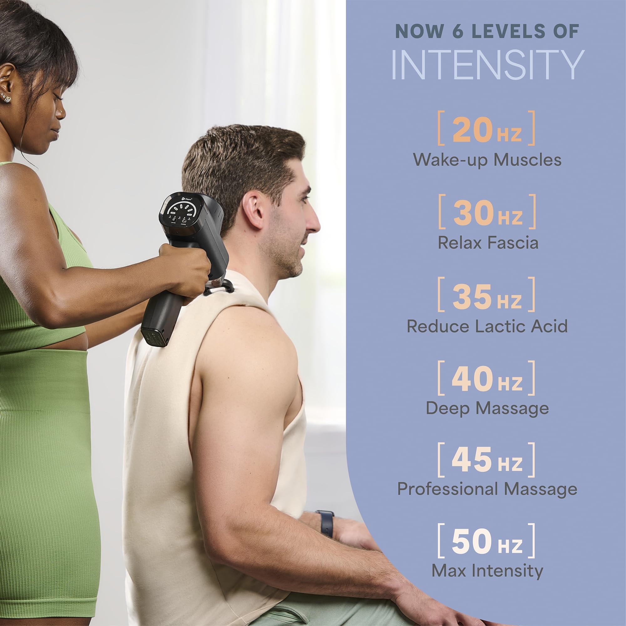 LifePro massage gun head quad focus for thighs and hips