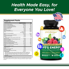 Life's Energy immune support visuals highlight vitamin C, vitamin D, and zinc.