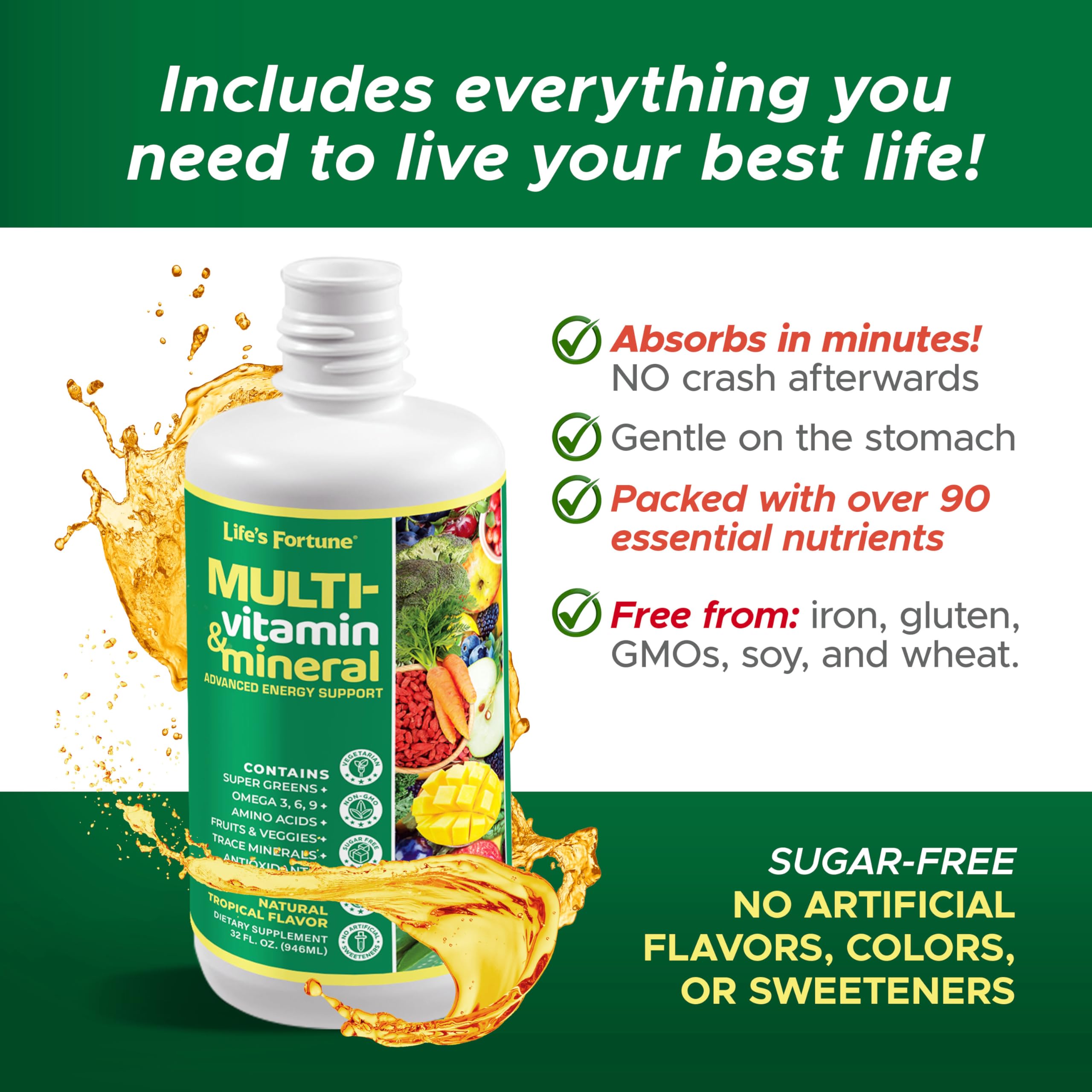 Two Life's Fortune bottles in a pack showing convenient daily nutrition