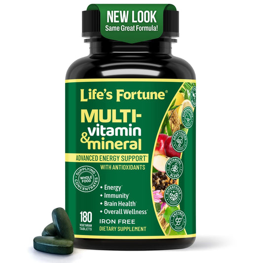 Life's Fortune multivitamin bottle front for daily energy and vitality
