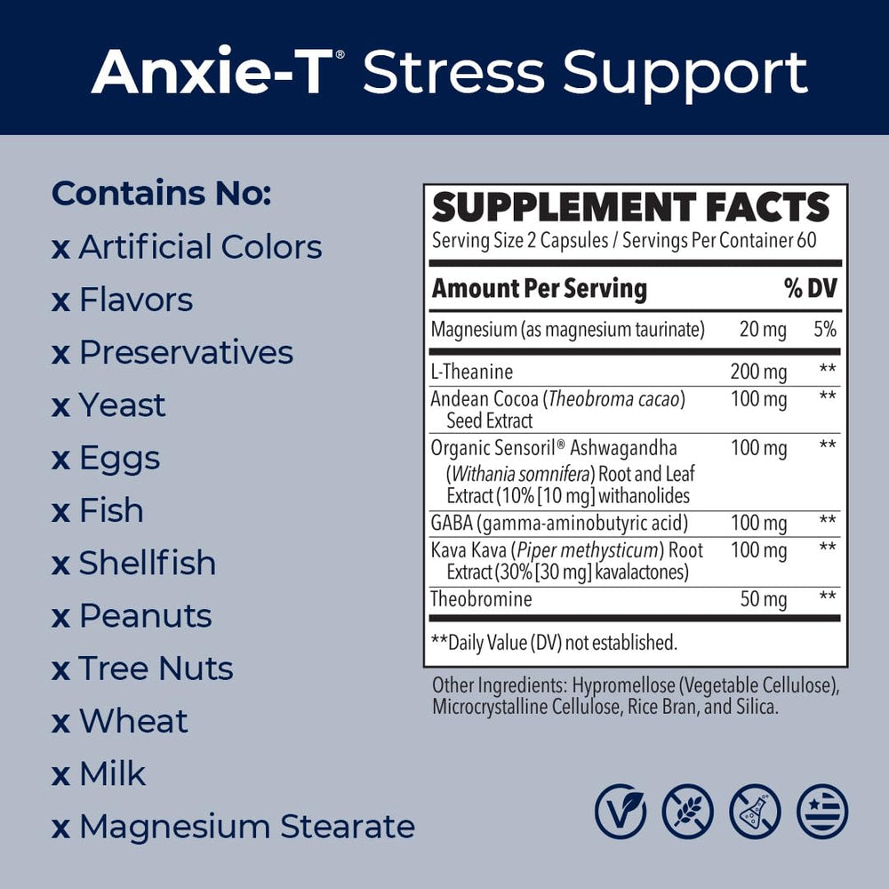 LifeSeasons Anxie-T capsules array reflects a simple routine.