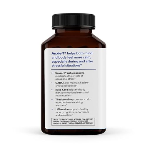 LifeSeasons Anxie-T capsules closeup highlights natural ingredients for mood and focus.