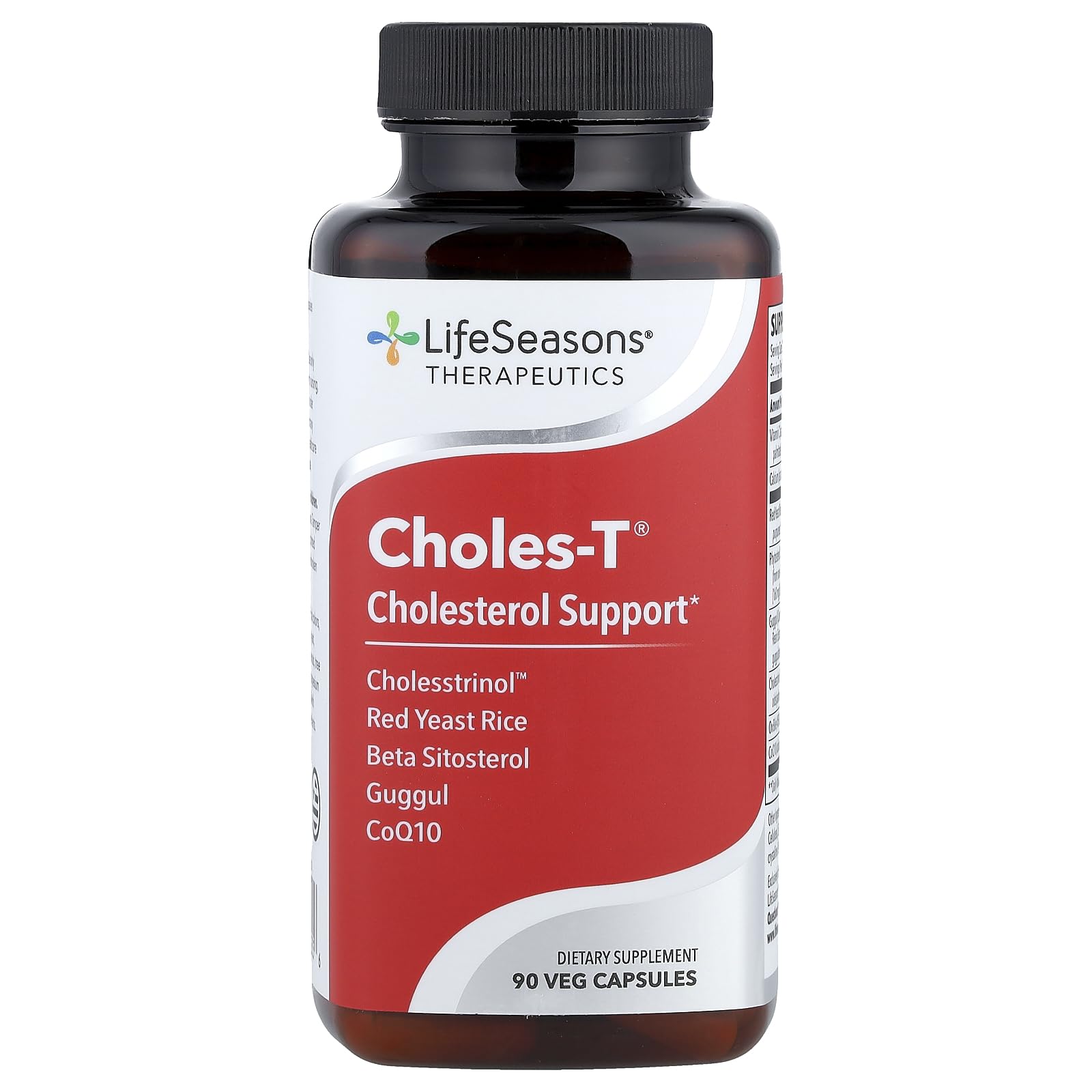 LifeSeasons Choles-T bottle of capsules supports heart and liver health