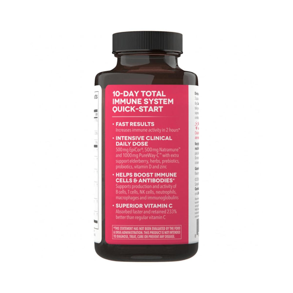 LifeSeasons Clinical Immunity label image showcasing gluten-free preservative-free formulation