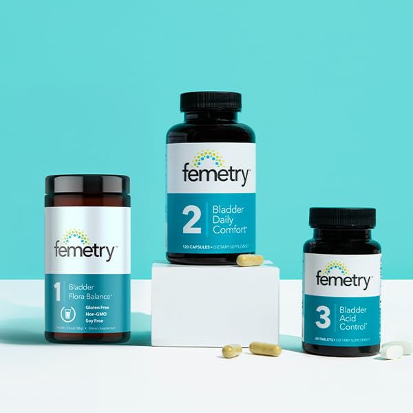 LifeSeasons Femetry Bundle Urinary Cleanse & Flora Balance bottle close-up for balanced bladder health.