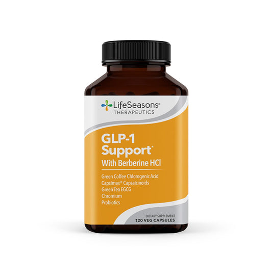 LifeSeasons GLP-1 Support bottle pour for daily appetite control.