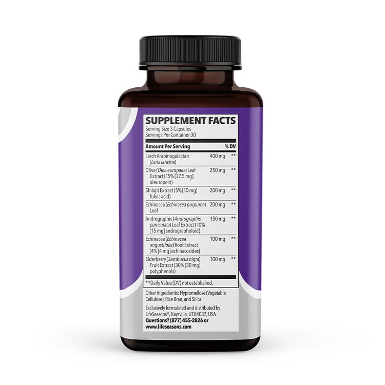 LifeSeasons Immuni-T capsules close-up for convenient daily use.
