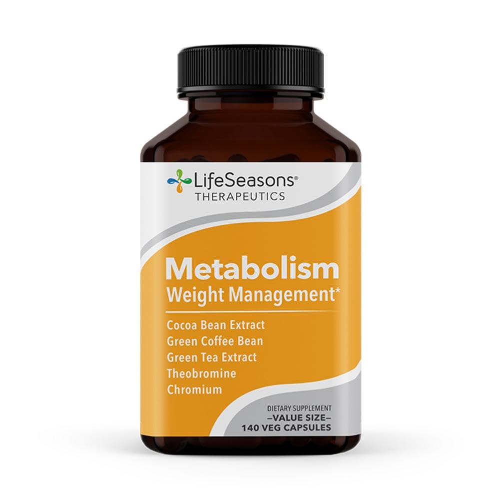 LifeSeasons Metabolism bottle front view showing capsules for energy and appetite support.