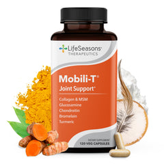 LifeSeasons Mobili-T bottle front showing label and capsule count for easy shopping.