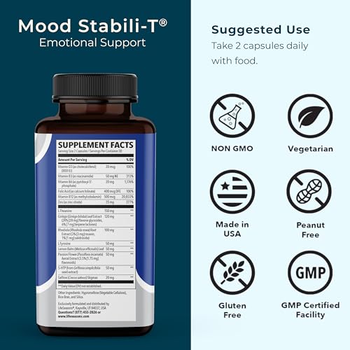 LifeSeasons Mood Uplift-R bottle side profile supports daily mood use.