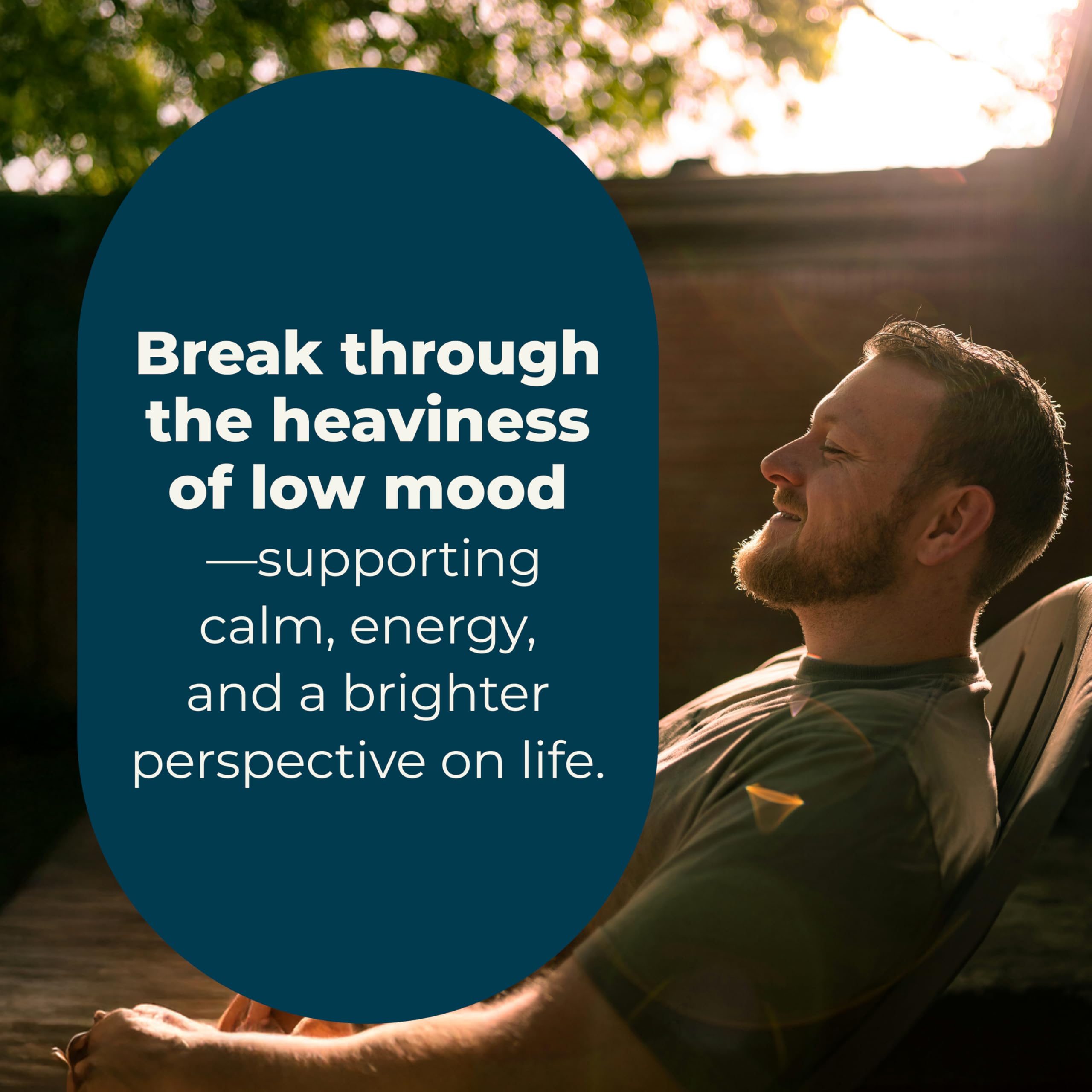 LifeSeasons Mood Uplift-R packaging scene fits into a calm morning routine.