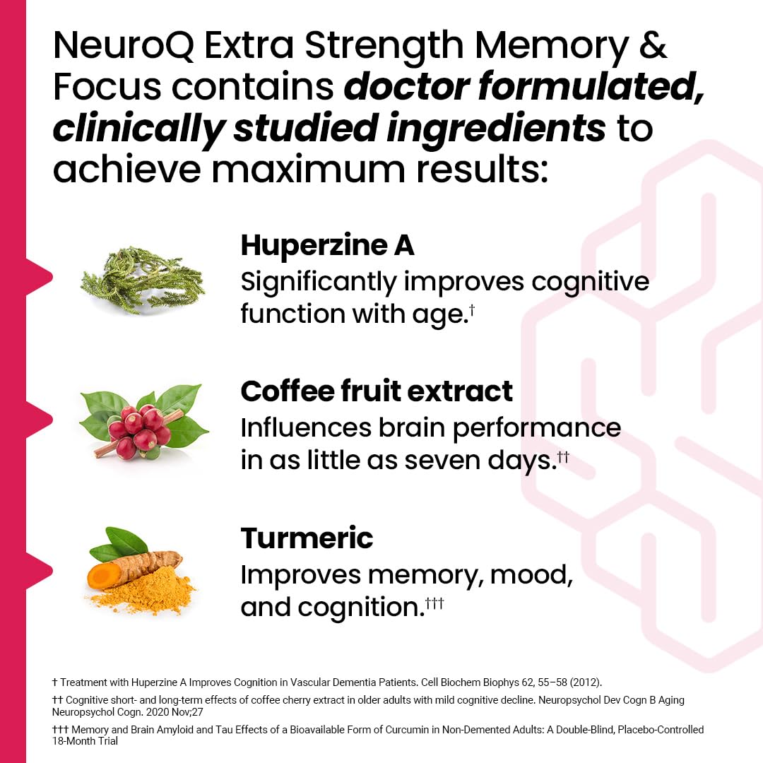 LifeSeasons NeuroQ box and capsules on a clean surface for comprehensive brain support