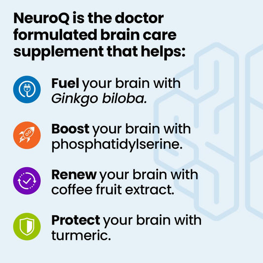LifeSeasons NeuroQ capsules close-up for memory and focus.