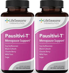 LifeSeasons Pausitivi-T capsules pack front view for menopause support and symptom balance