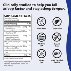 LifeSeasons Rest-ZZZ bottle back shows dosage guidance for adults.
