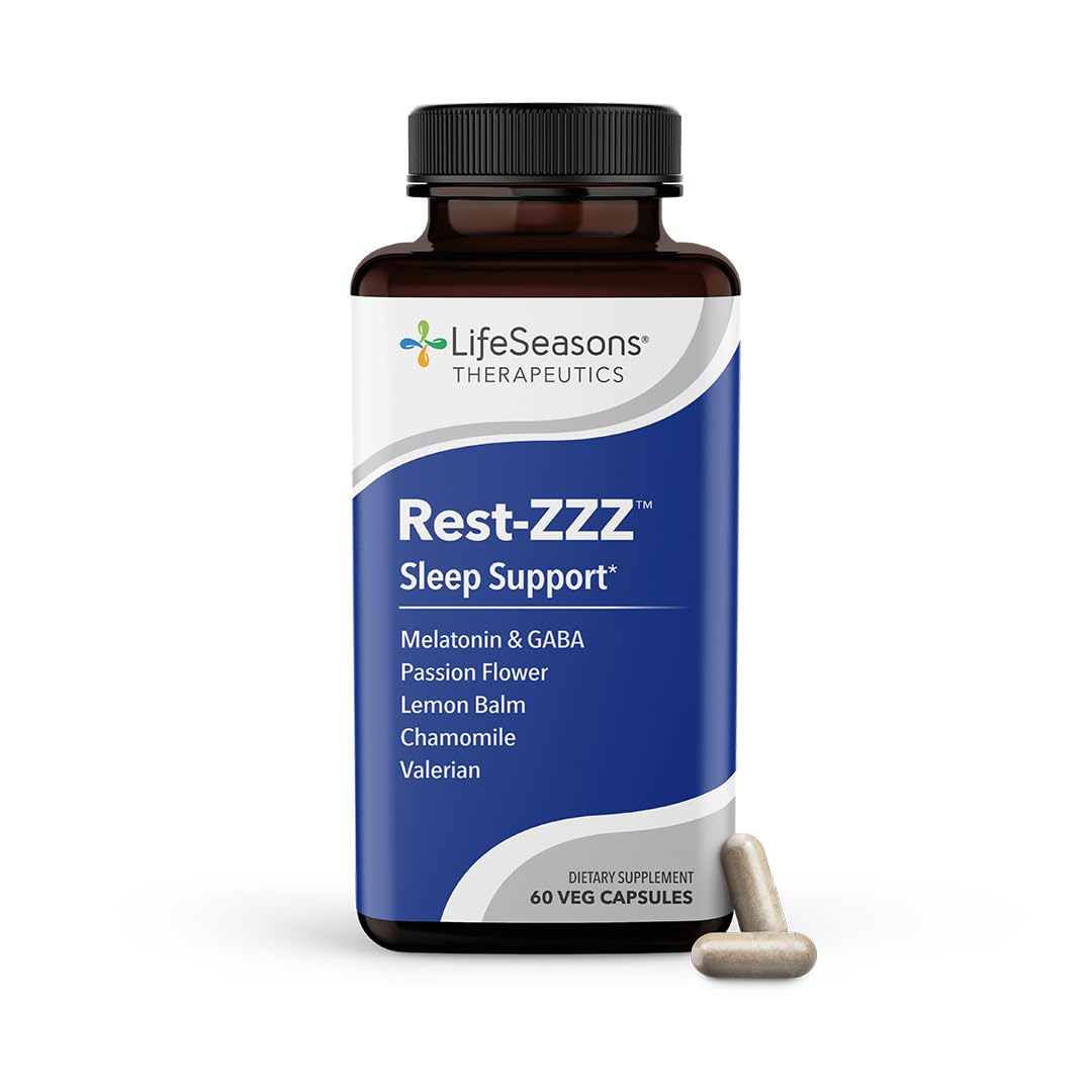 LifeSeasons Rest-ZZZ bottle front view shows a natural sleep support option.