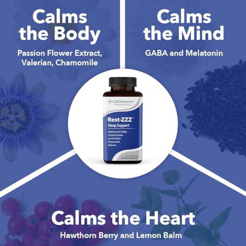 LifeSeasons Rest-ZZZ label detail features natural ingredients blend.