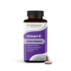 LifeSeasons Urinari-X bottle front view for everyday urinary support.