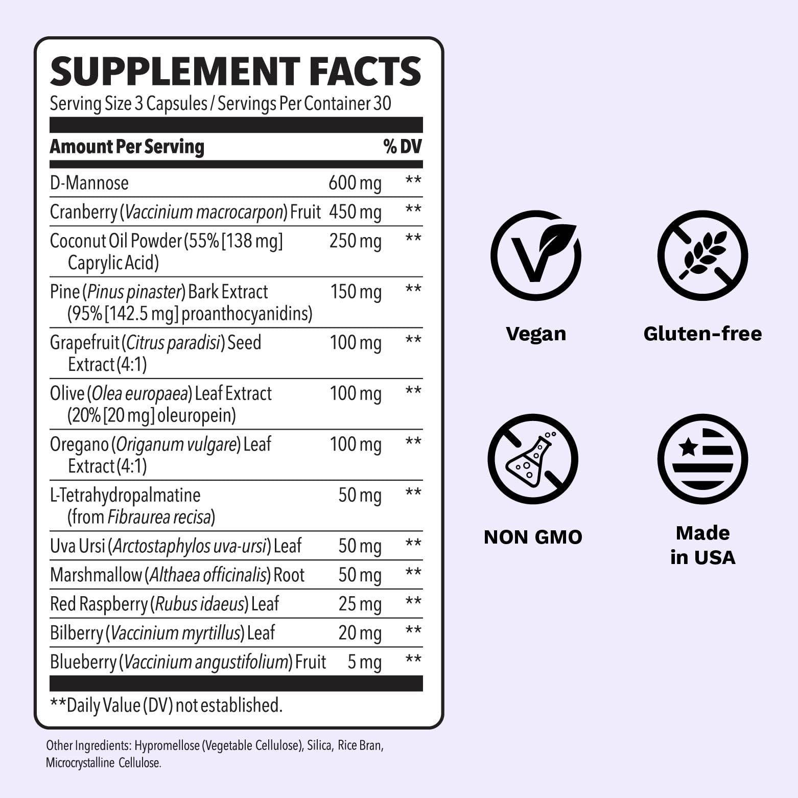 LifeSeasons Urinari-X bottle label highlights 90 capsules for monthly use.