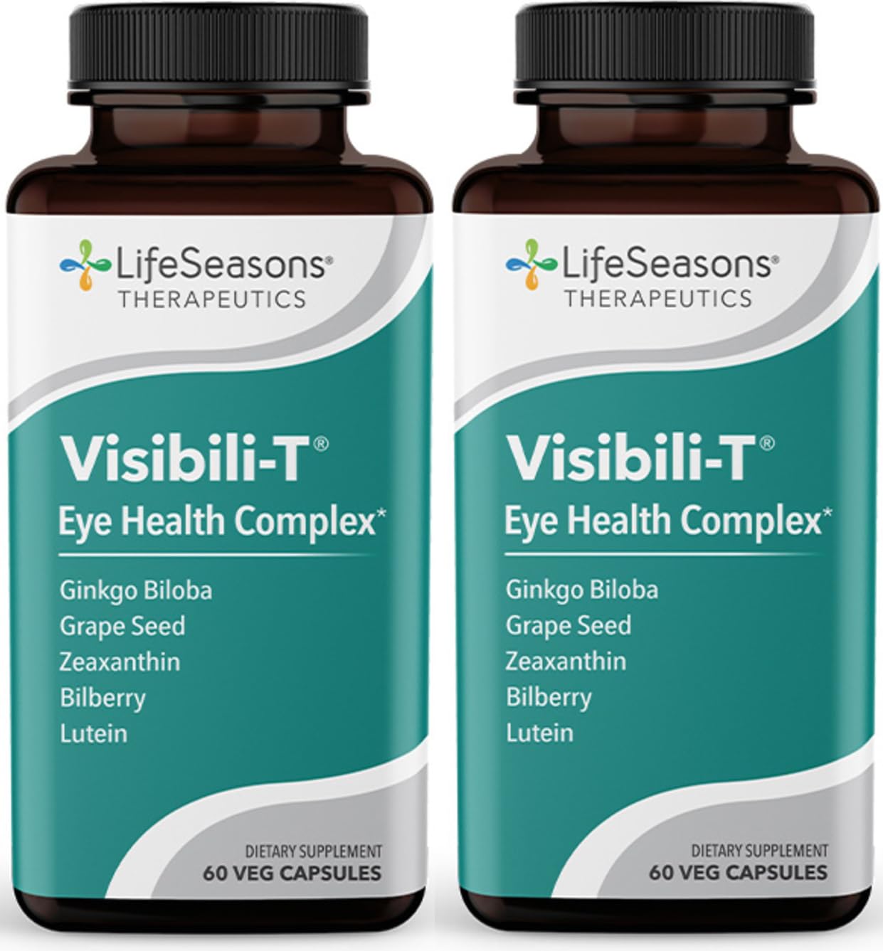 LifeSeasons Visibili-T bottle closeup highlighting eye health support