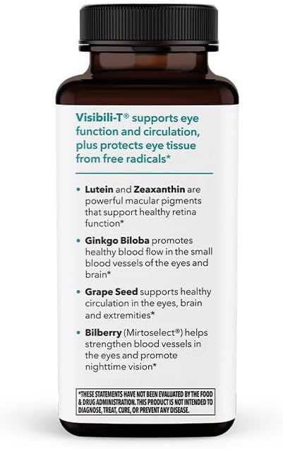 Label shows Visibili-T ingredient blend for eye health