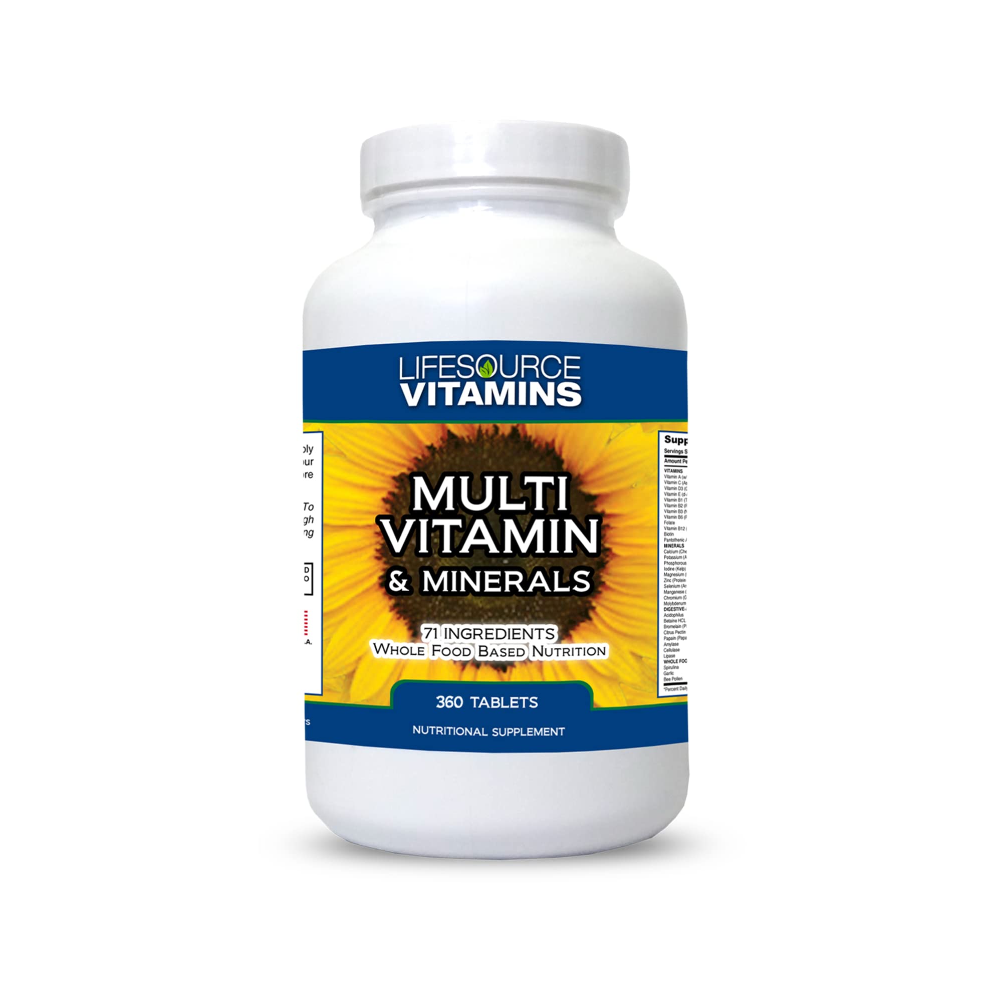 LifeSource Vitamins packaging highlights premium whole-food nutrients for daily nourishment.