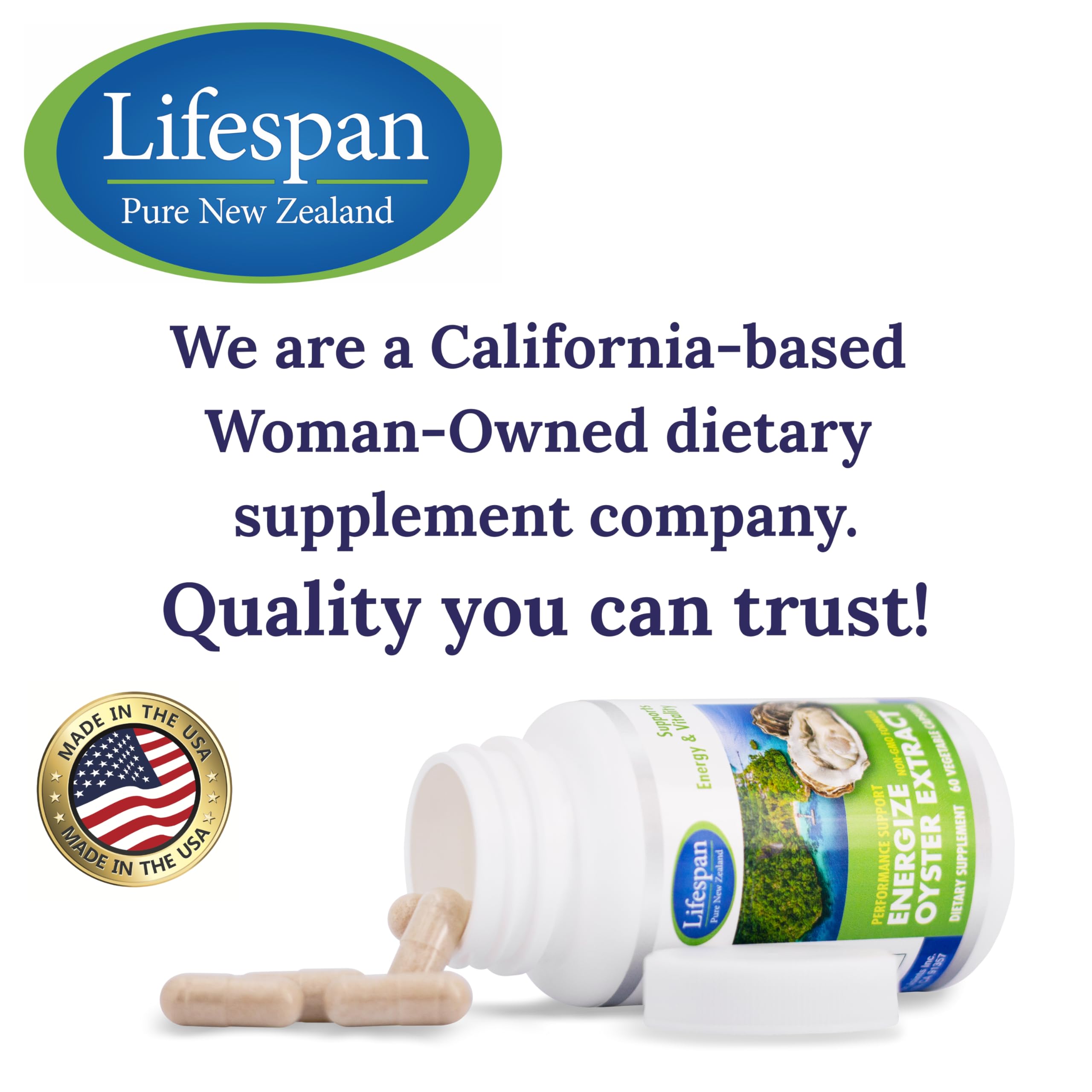 Lab testing certificate image for Lifespan Energize Oyster Extract
