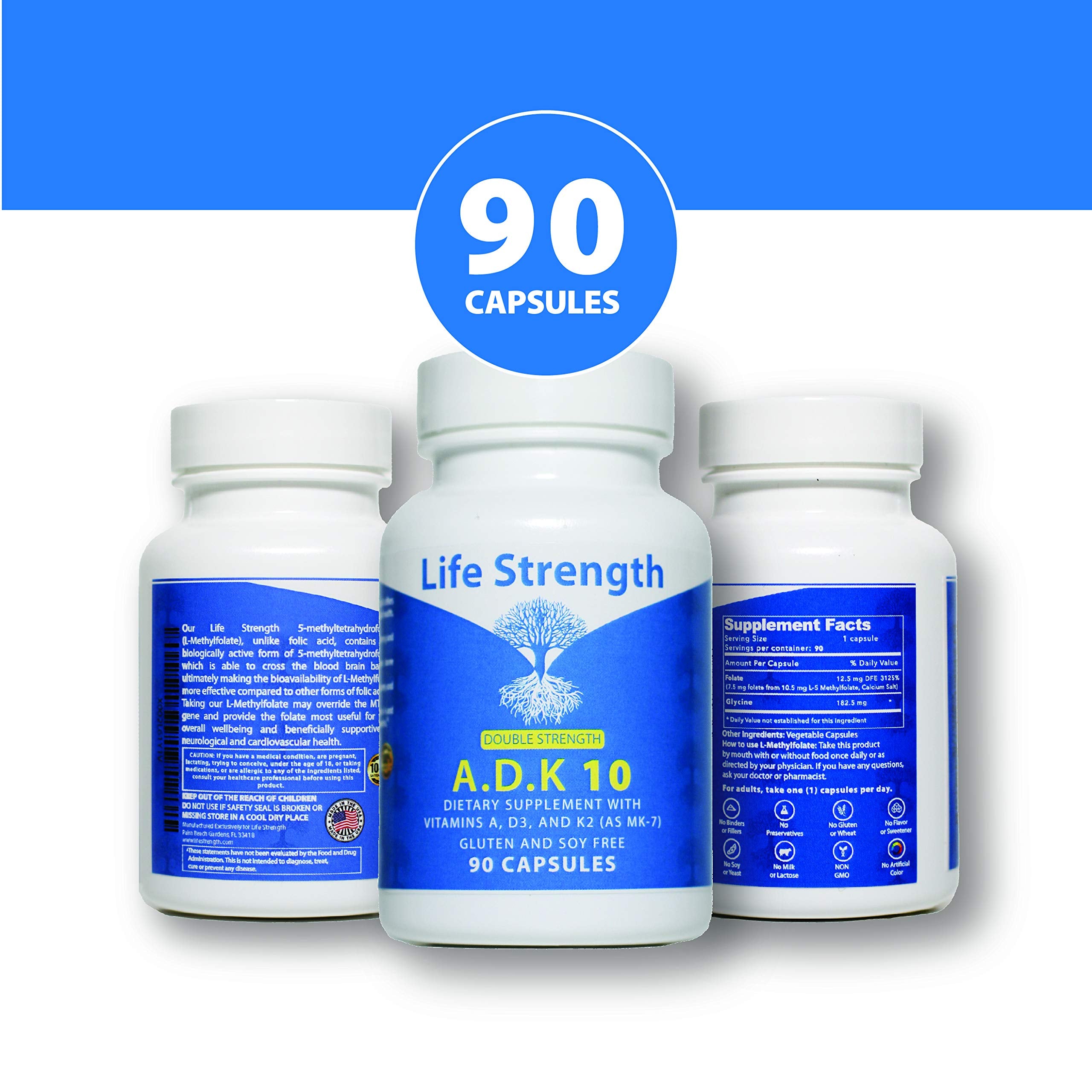 LifeStrength ADK 10 packaging on shelf showcases convenient daily vitamins.