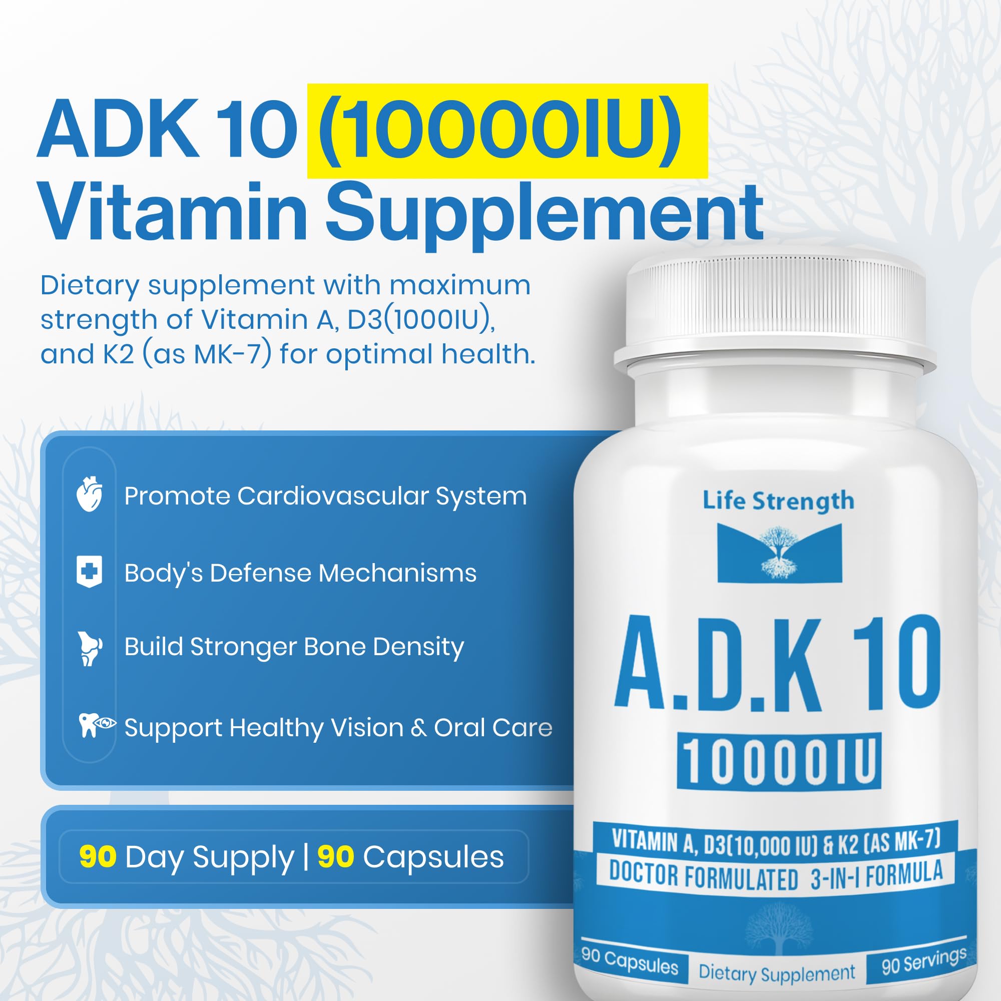 LifeStrength ADK capsules close-up show small, easy-to-swallow form