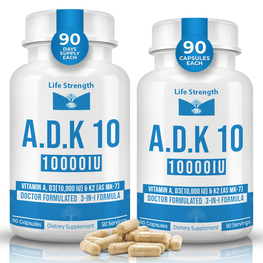 LifeStrength ADK supplement bottle portable for daily use