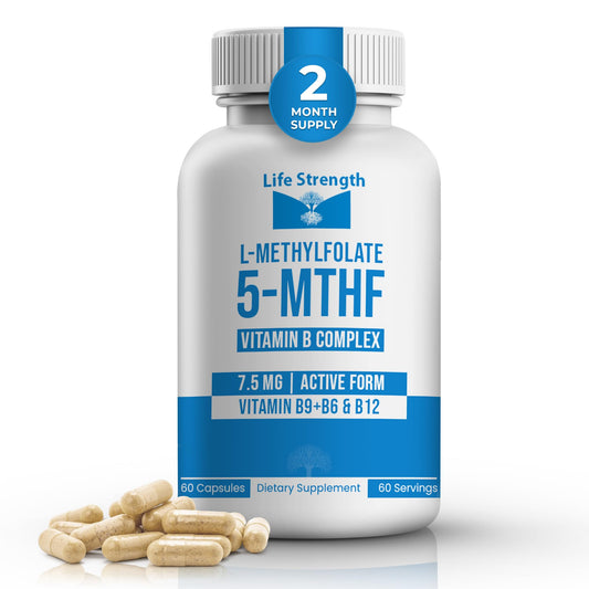 LifeStrength L-Methylfolate bottle for daily wellness.