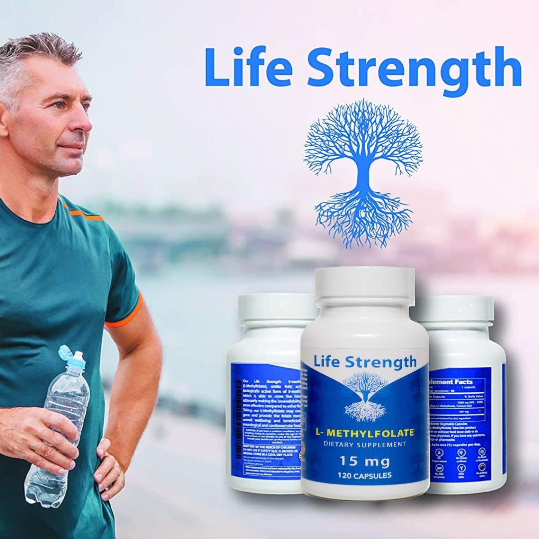 LifeStrength L-Methylfolate on a table for a simple wellness routine.