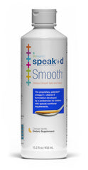 Lifetrients SpeakD Smooth orange vanilla bottle pour showing easy dosing for daily nutrition support