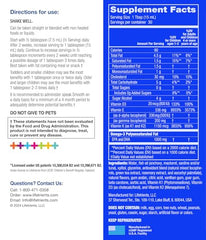 Lifetrients SpeakD Smooth orange vanilla label close-up highlights precise serving ratios for caregivers