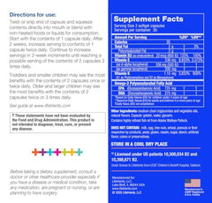 Lifetrients Speak+d Softgels close-up shows natural orange color for kid-friendly supplementation.