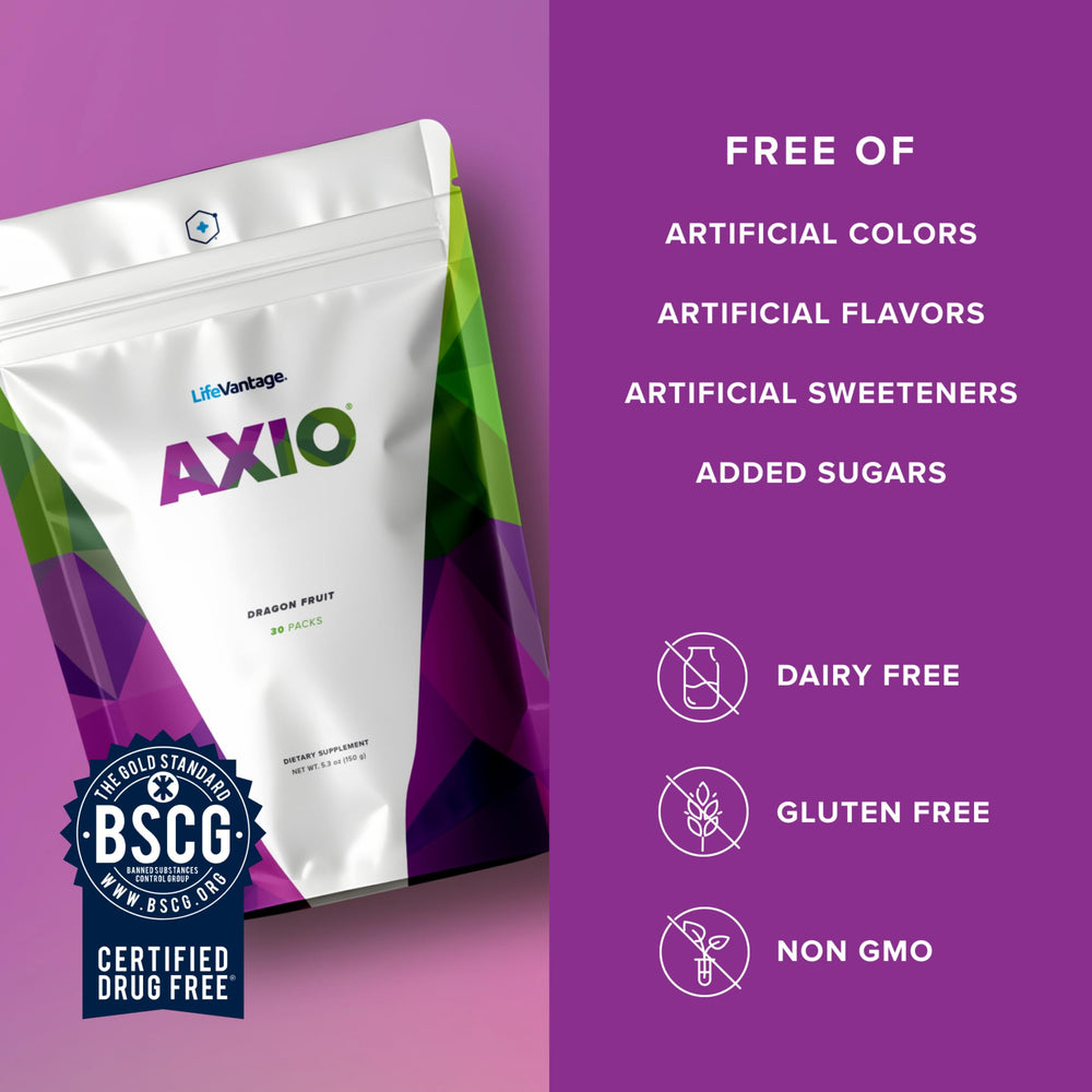 LifeVantage AXIO 30-pack sleeve designed for easy daily use.