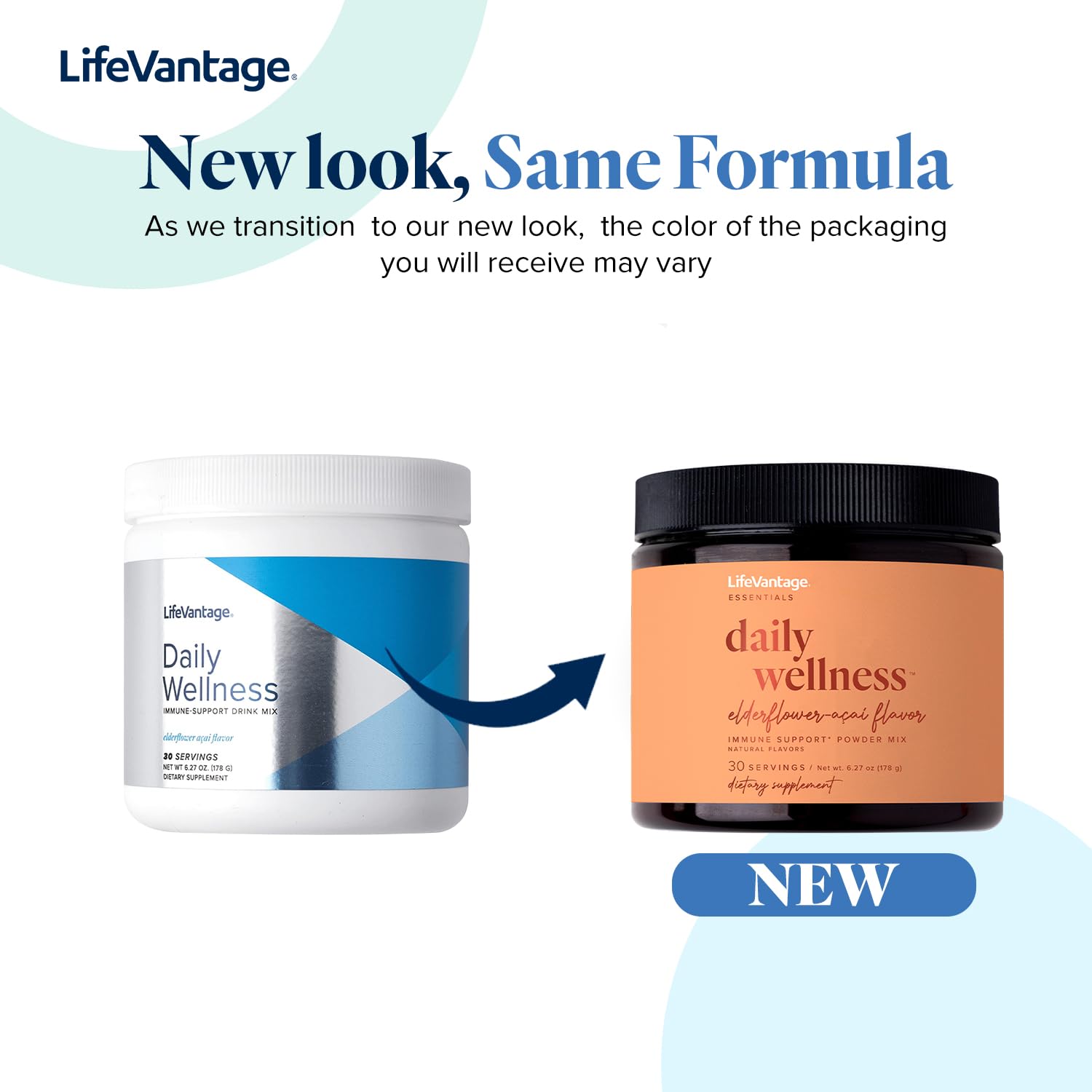 LifeVantage Daily Wellness elderflower-acai glass ready to sip