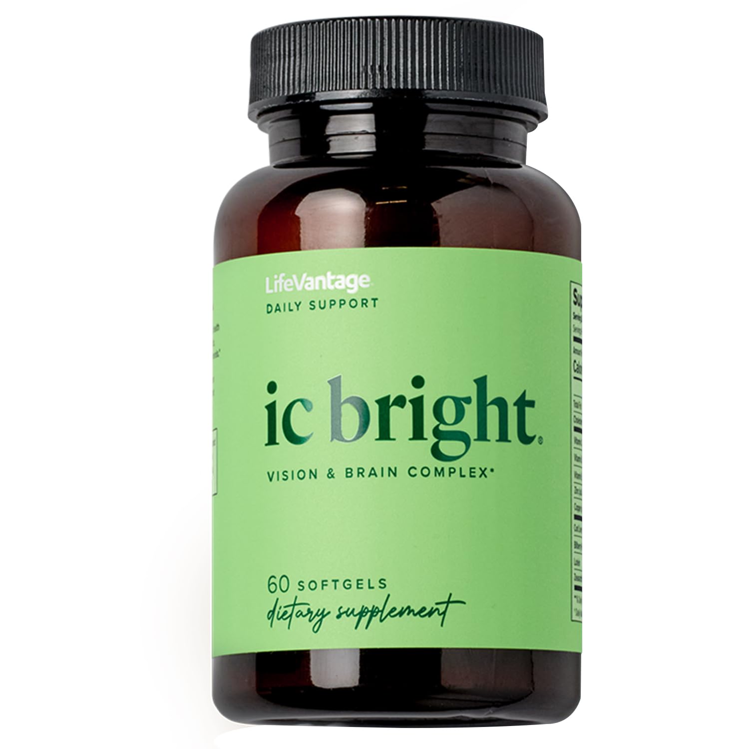 LifeVantage IC Bright bottle front showcases eye health support.