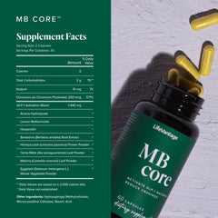 LifeVantage MindBody GLP-1 System ingredients close-up showing nutrigenomics approach.